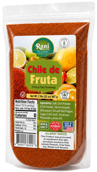Rani Chile de Fruta (Fruity & Spicy Seasoning) 32oz (2lbs) 908g ~ Gluten Free | NON-GMO | Kosher | Vegan | Sodium Free | Product of USA