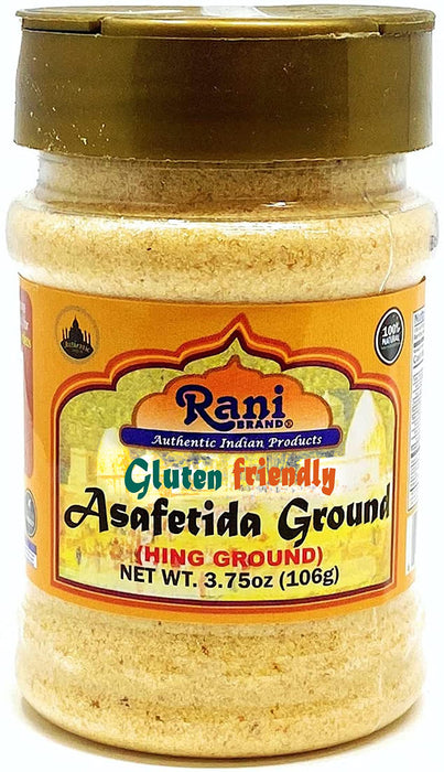 Rani Asafetida (Hing) Ground 3.75oz (106g) Gluten Friendly, PET Jar, Pack of 12 ~ All Natural | Salt Free | Vegan | Non-GMO | Asafoetida Indian Spice | Best for Onion Garlic Substitute