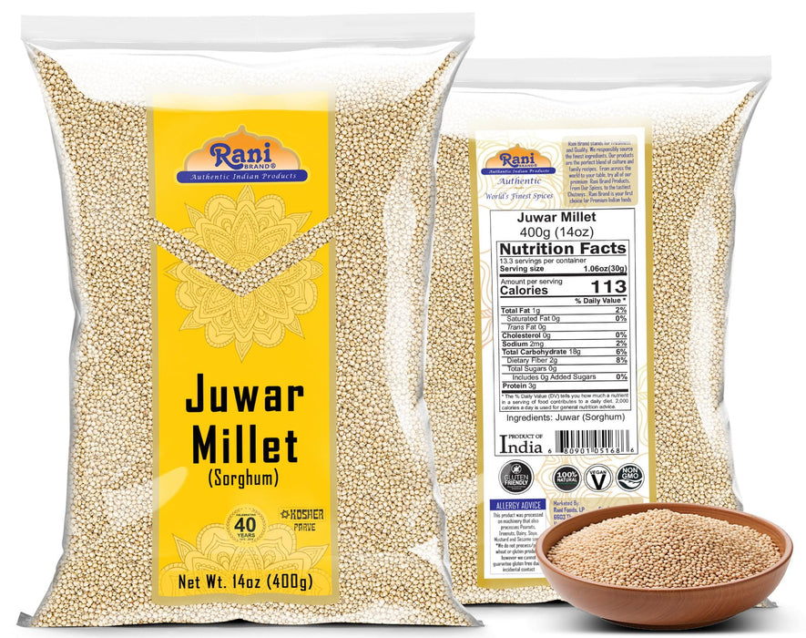 Rani Juwar Millet (Sorghum) Whole Ancient Grain Seeds 14oz (400g) ~ All Natural | Gluten Friendly | NON-GMO | Kosher | Vegan | Indian Origin