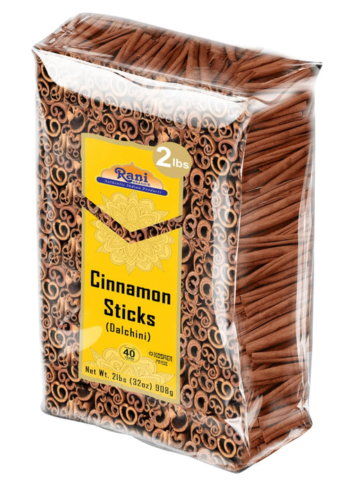Rani Cinnamon Sticks 32oz (2lbs) 908g Bulk Bag - 175-200 Sticks - Strong Aroma, Perfect for Baking, Cooking & Beverages | 3+ Inches Length - Cassia Saigon Cinnamon from Vietnam | Kosher