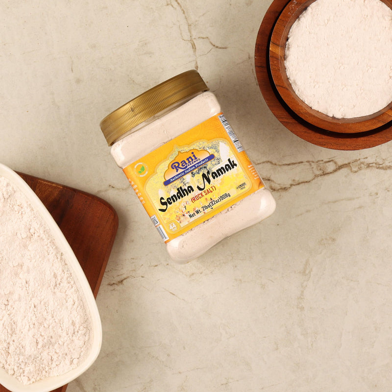 Rani Sendha Namak (Rock Salt) 32oz (2lbs) 908g PET Jar ~ All Natural | Vegan | Gluten Friendly | NON-GMO | Kosher | Indian Origin