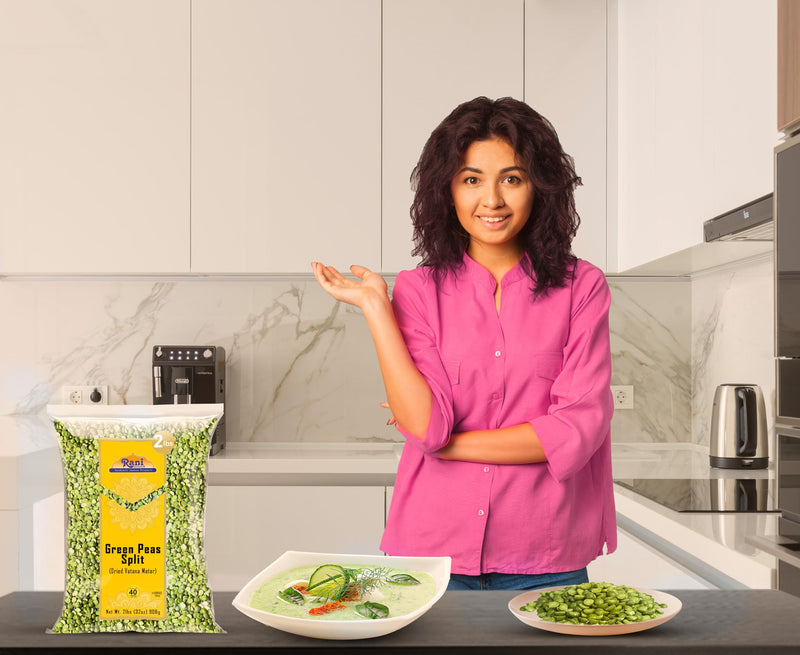Rani Green Peas Split, Dried (Vatana, Matar) 32oz (2lbs) 907g ~ All Natural | Kosher | Vegan | Gluten Friendly | Product of USA