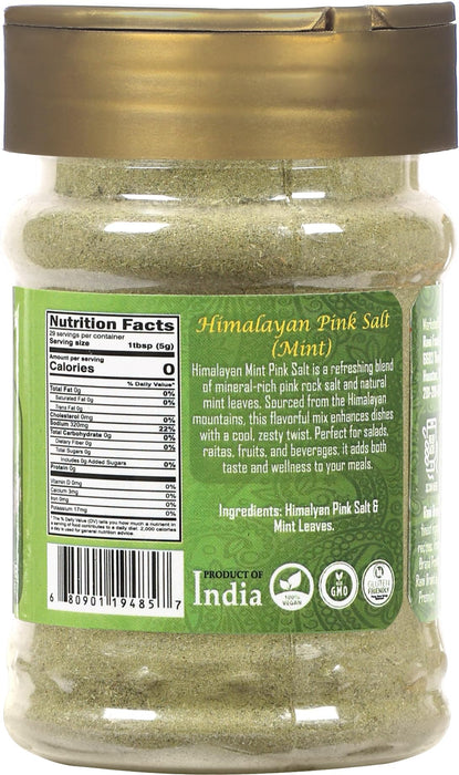 Rani Himalayan Pink Salt Mint Flavor (84 Essential Trace Minerals) 5.25oz (149g) PET Jar ~ All Natural | Vegan | Gluten Friendly | NON-GMO | Indian Origin