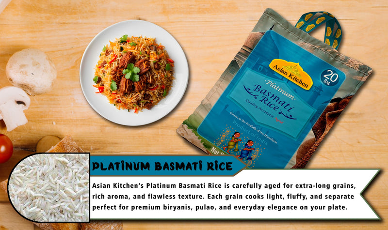 Asian Kitchen Platinum Basmati Rice Aged 24 months {4 Sizes Available}