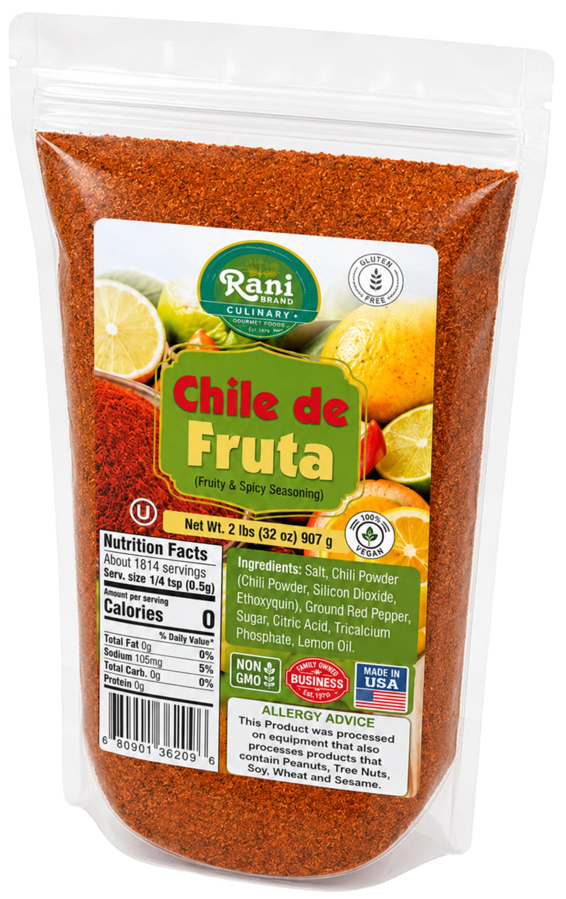 Rani Chile de Fruta (Fruity & Spicy Seasoning) 32oz (2lbs) 908g ~ Gluten Free | NON-GMO | Kosher | Vegan | Sodium Free | Product of USA