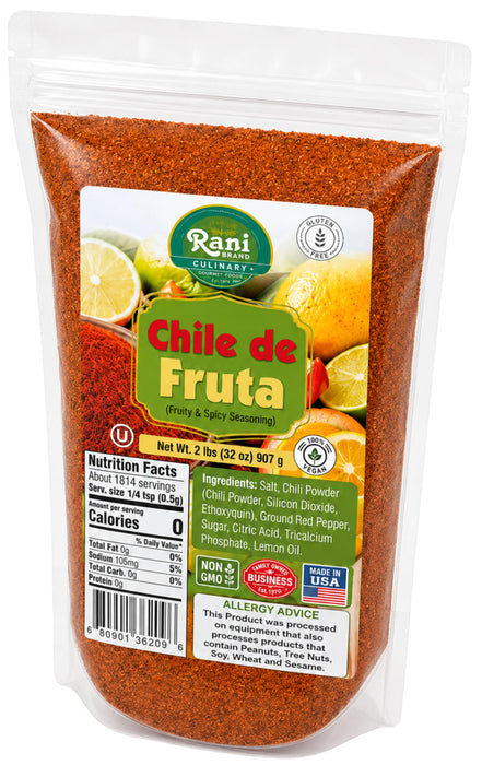 Rani Chile de Fruta (Fruity & Spicy Seasoning) 32oz (2lbs) 908g ~ Gluten Free | NON-GMO | Kosher | Vegan | Sodium Free | Product of USA