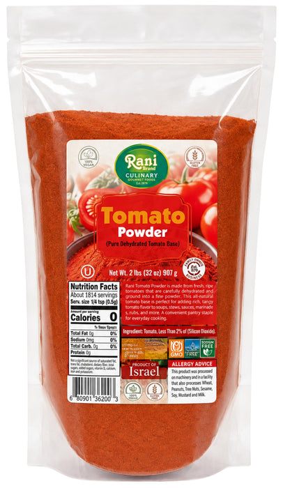 Rani Tomato Powder (Pure Dehydrated Tomato Base) 32oz (2lbs) 908g ~ Gluten Free | NON-GMO | Kosher | Vegan | Sodium Free | Product of Israel
