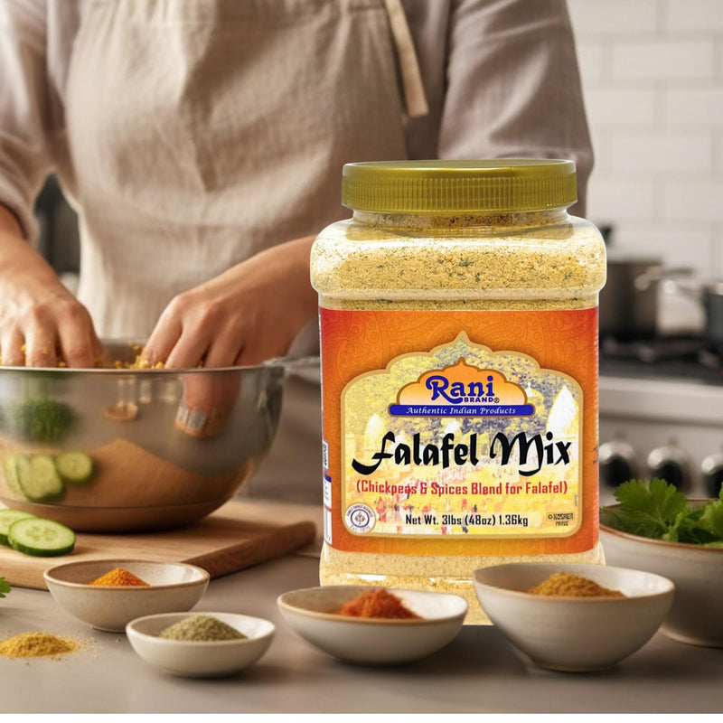 Rani Falafel Mix (Chickpeas & Spices Blend for Falafel) 48oz (3lbs) 1.36kg PET Jar ~ All Natural | Gluten Friendly | NON-GMO | Kosher | Indian Origin