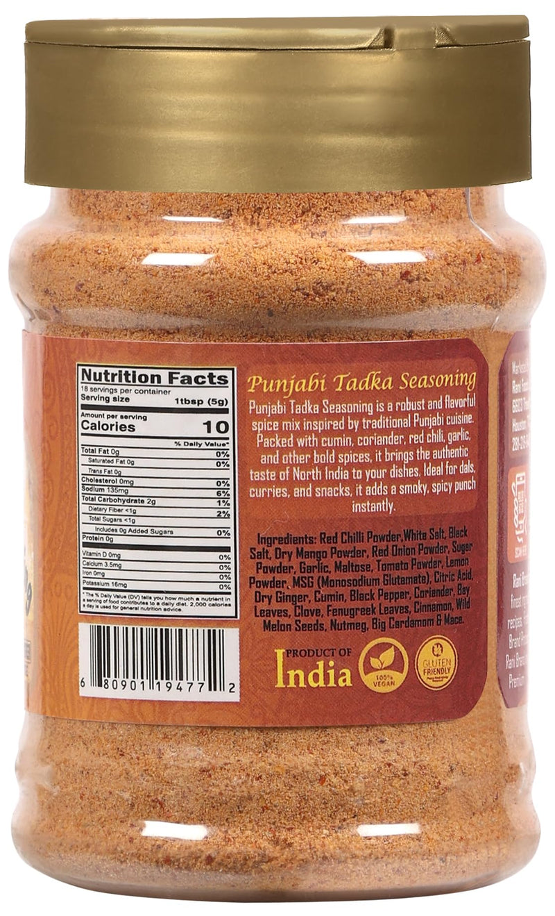 Rani Punjabi Tadka Seasoning (Bold Punjabi Flavor Hit) 3.15oz (90g) PET Jar ~ Shaker Top | All Natural | Vegan | Gluten Friendly | NON-GMO | Indian Origin