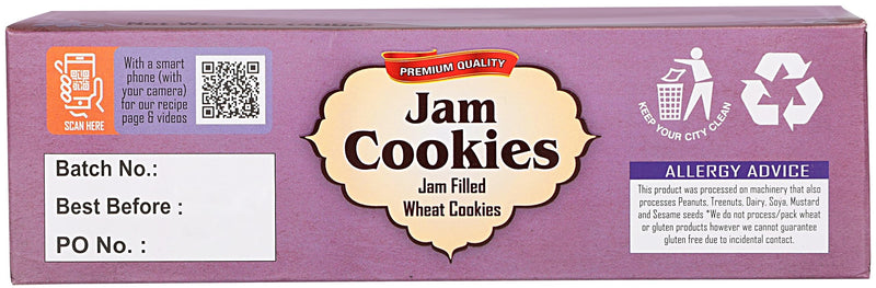 Rani Jam Cookies (Jam Filled Wheat Cookies) 14oz (400g) Pack of 3+1 FREE, Premium Quality Indian Cookies ~ Vegan | Non-GMO | Indian Origin