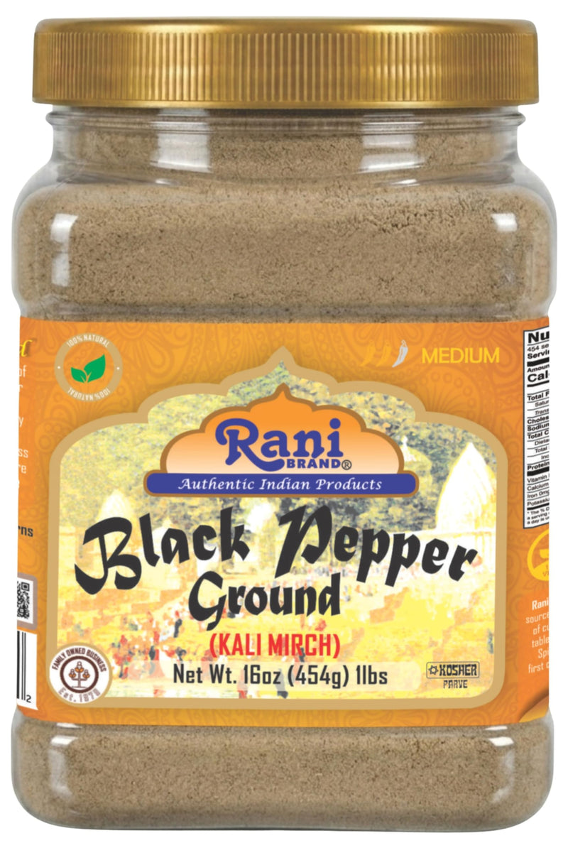 Rani Black Pepper Fine Powder 80 Mesh 16oz