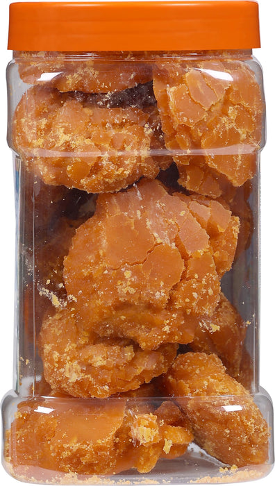 Rani Pesi Gur (Jaggery) Indian Unrefined Raw Cane Sugar 35oz (2.2lbs) 1kg PET Jar ~ Gluten Friendly | Vegan | NON-GMO | Kosher | No Salt or fillers | Indian Product