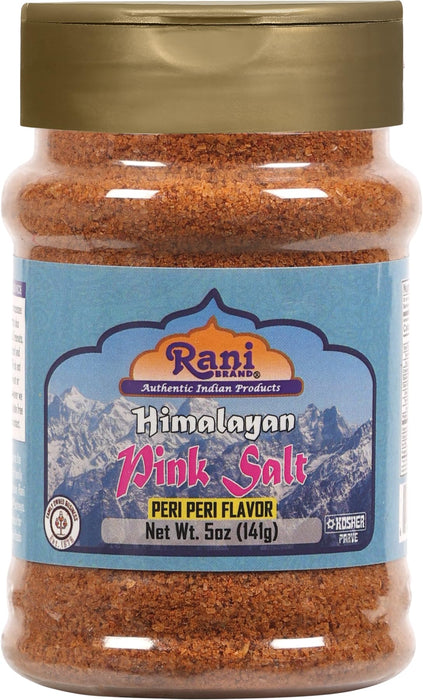 Rani Himalayan Pink Salt Peri Peri Flavor (84 Essential Trace Minerals) 5oz (141g) PET Jar ~ All Natural | Vegan | Gluten Friendly | NON-GMO | Indian Origin