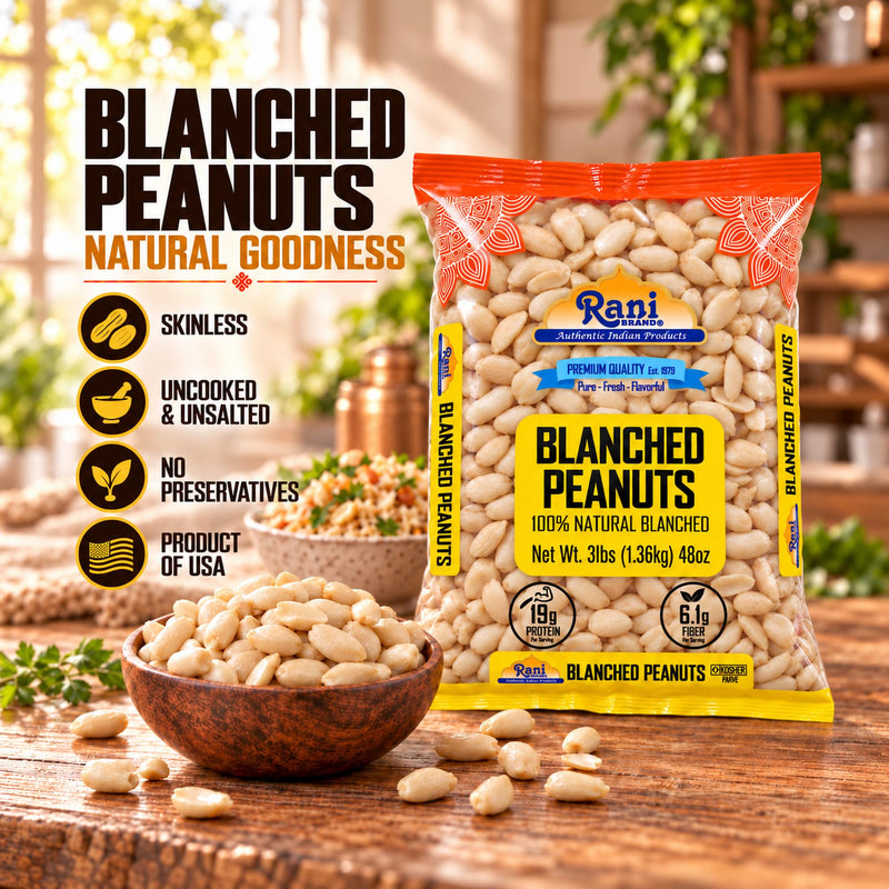 Rani Blanched Peanuts {4 Sizes Available}