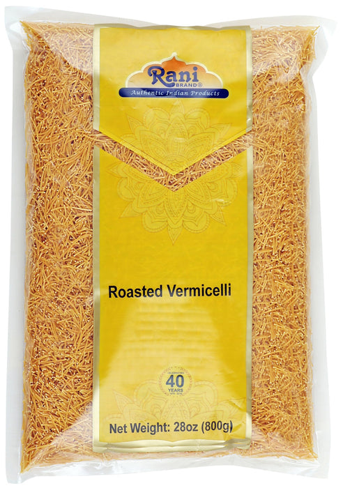 Rani Roasted Vermicelli (Roasted Wheat Noodles) 28oz (1.75lbs) 800g ~ All Natural | Vegan | NON-GMO | Indian Origin