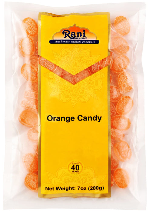 Rani Orange Candy 7oz (200g) ~ Indian Tasty Treats | Vegan | Gluten Friendly | NON-GMO | Indian Origin