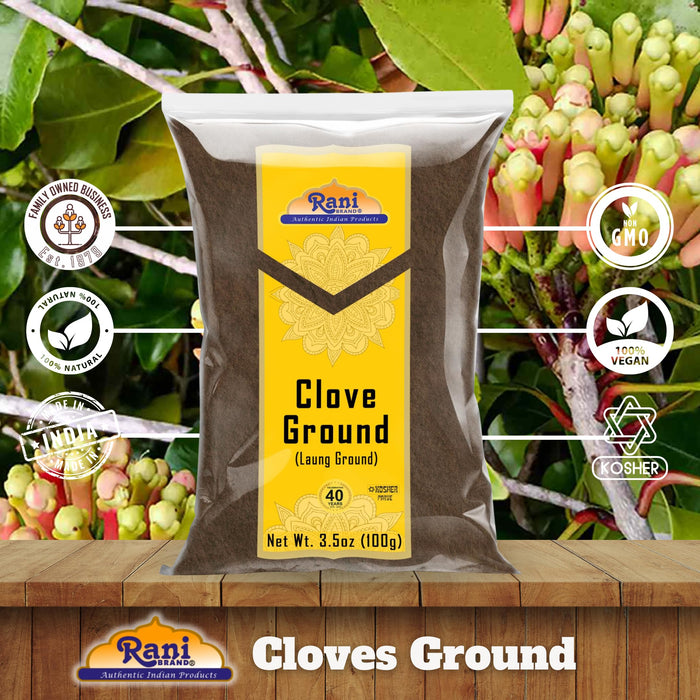 Rani Cloves Powder (Laung) Indian Spice 3.5oz (100g) ~ All Natural, Gluten Free Ingredients | NON-GMO | Kosher | Vegan | Indian Origin