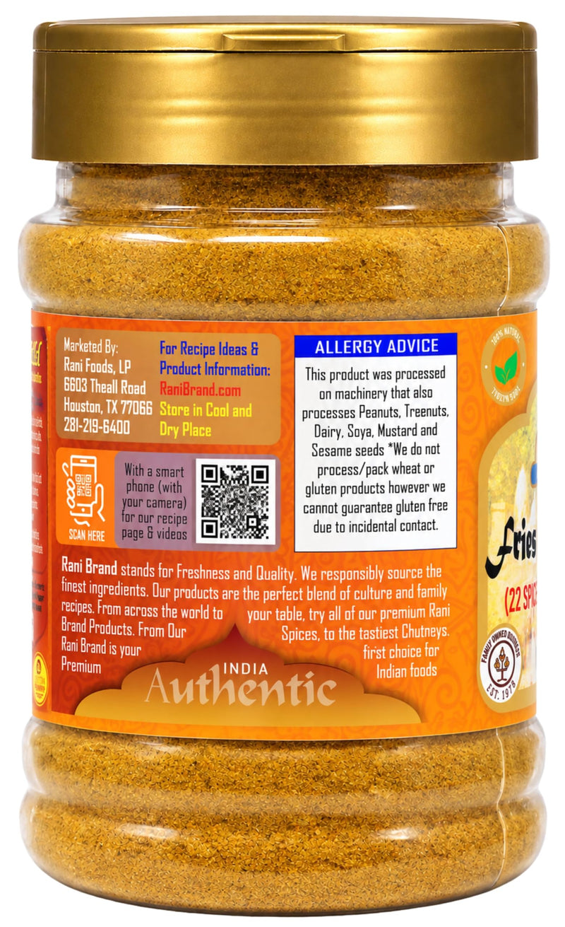 Rani French Fries Masala 3oz (85g) 21 Spice Blend, Shaker Top For Your Fries or Eggs ~ All Natural | Vegan | Gluten Friendly | NON-GMO | Kosher | Indian Origin