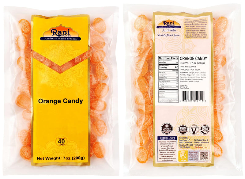 Rani Assorted Candies 7oz (200g) Pack of 4, Fresh Butter, Orange, Elaichi, Happy Heart Candy ~ Indian Tasty Treats | Vegan | Gluten Friendly | NON-GMO | Indian Origin