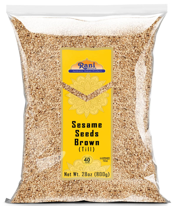 Rani Sesame Seeds Whole Raw (Till) Brown 28oz (800gm) ~ All Natural | Gluten Friendly | NON-GMO | Kosher | Vegan | Indian Origin