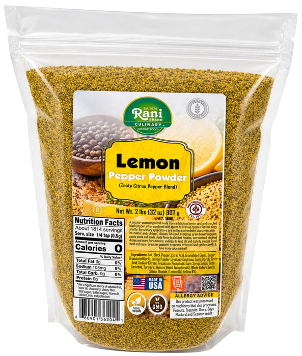 Rani Lemon Pepper Powder (Zesty Citrus Pepper Blend) 32oz (2lbs) 908g ~ Gluten Free | NON-GMO | Kosher | Vegan | Product of USA