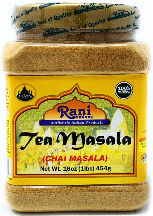 Rani Tea (Chai) Masala Indian Spice Blend 16oz (1lb) 454g Bulk PET Jar, Pack of 6 ~ All Natural | Vegan | Gluten Friendly | Salt & Sugar Free | NON-GMO | No Colors | Indian Origin