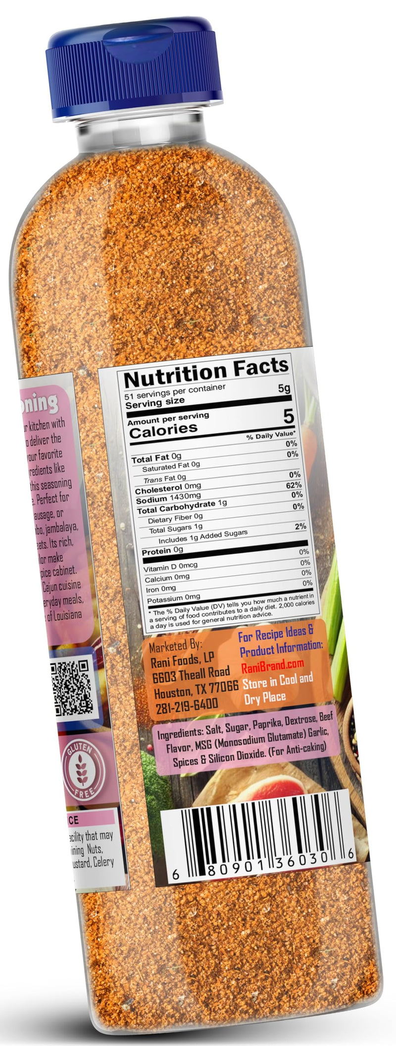 Rani Louisiana Cajun Seasoning (Special Blend for Soup or Gravies) 9oz (255g) PET Jar ~ All Natural | Gluten Friendly | NON-GMO | Kosher | Vegan | Product of USA
