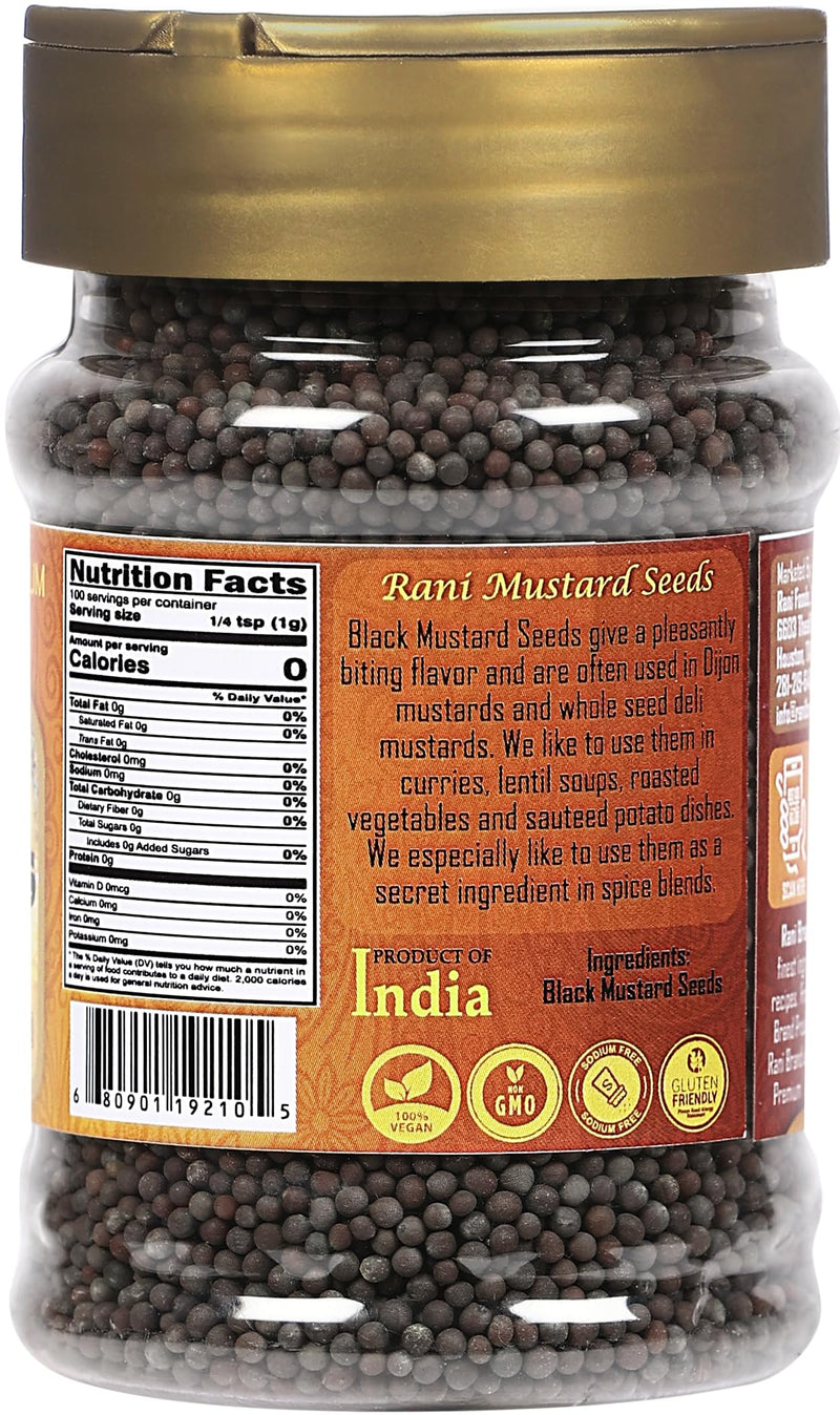 Rani Black Mustard Seeds Whole {10 Sizes Available}