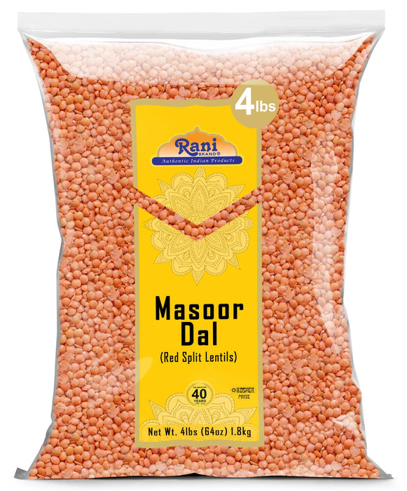 Rani Masoor Dal (Indian Red Lentils) Split Gram, 64oz (4lbs) 1.81kg ~ All Natural | Gluten Friendly | NON-GMO | Kosher | Vegan | Indian Origin