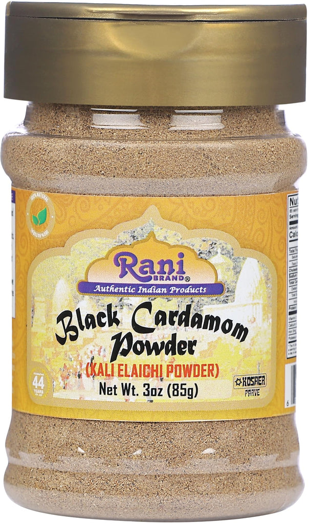 Rani Black Cardamom Powder (Kali Elachi) Indian Spice 3oz (85g) PET Jar ~  Natural | Vegan | Gluten Friendly | NON-GMO | Kosher | Indian Origin