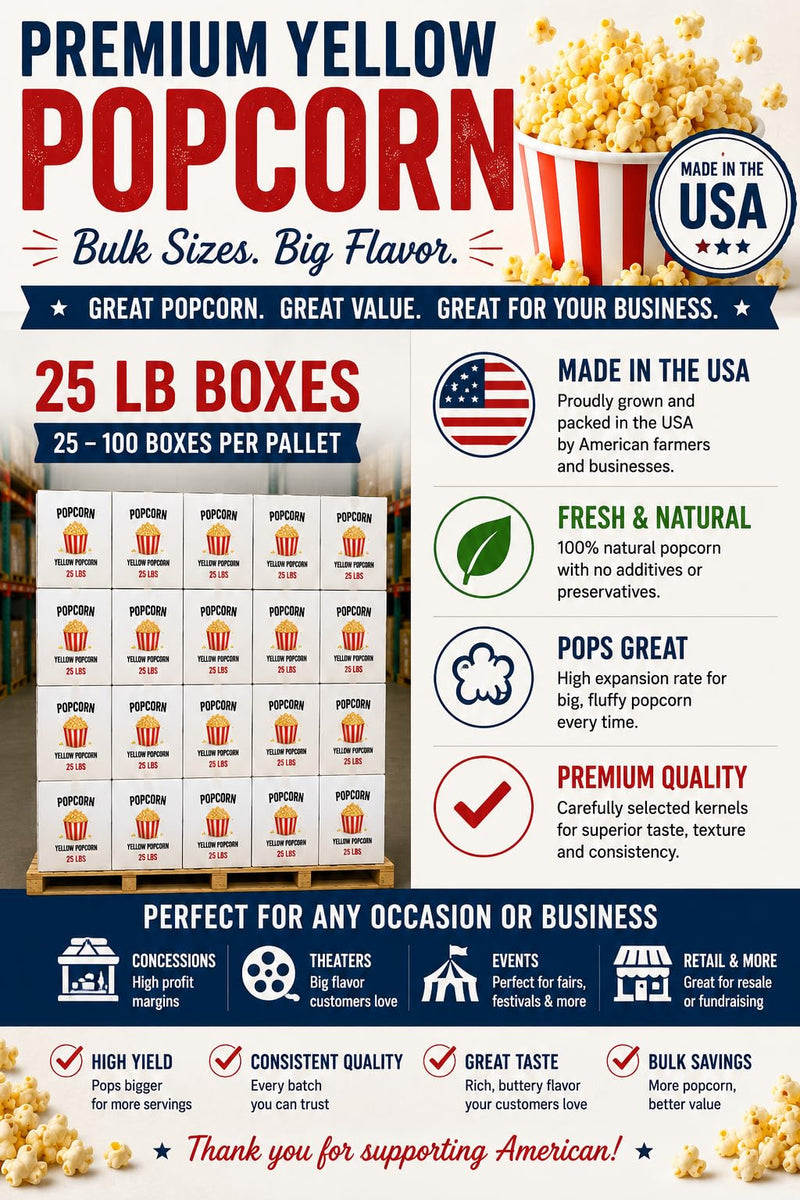 Rani Popcorn Kernels 400oz (25lbs) 11.36kg Bulk, Perfect for Stovetop, Microwave & Popcorn Machines ~ All Natural | Gluten Friendly | Vegan | NON-GMO | Kosher | Product of USA