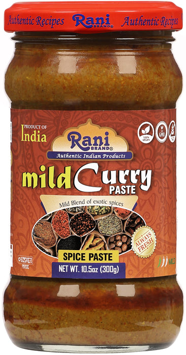 Rani Curry Paste MILD (Spice Paste) 10.5oz (300g) Glass Jar, Pack of 5+1 FREE~No Colors | All Natural | NON-GMO | Kosher | Vegan | Gluten Free | Indian Origin