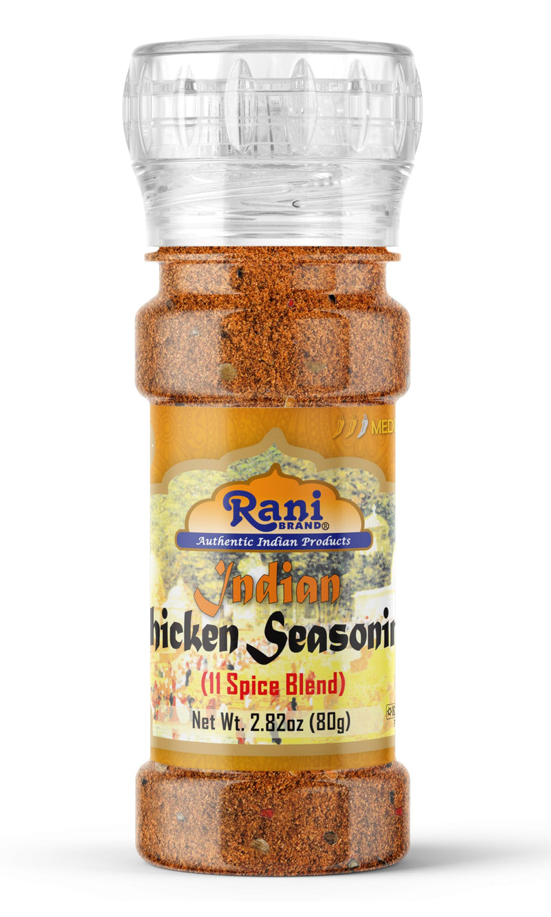 Rani Indian Chicken Seasoning (11-Spice Blend) 2.82oz (80g) Grinder Bottle ~ All Natural | Salt-Free | Vegan | No Colors | Gluten Friendly | NON-GMO | Kosher | Indian Origin