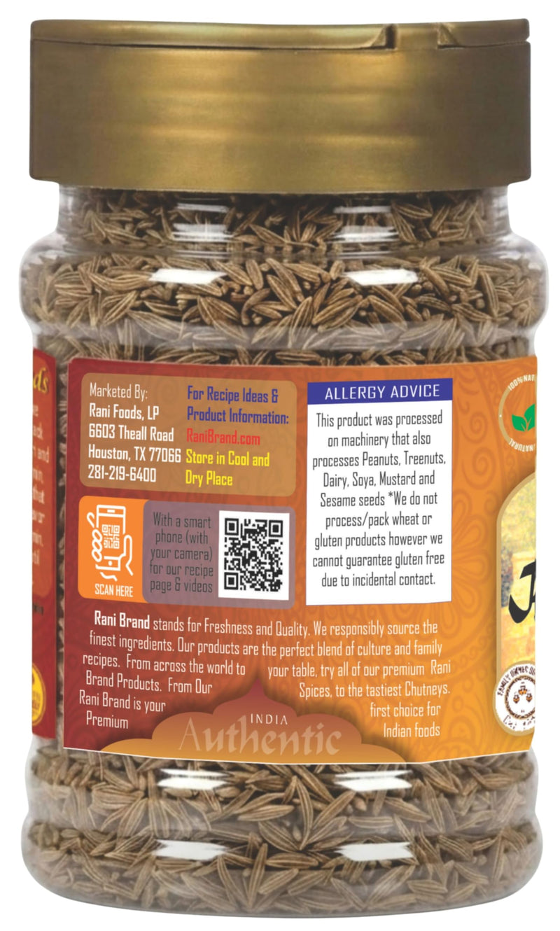 Rani Black Cumin Seeds (Kala Jeera / Bunium Bulbocastanum) 3oz (85g) PET Jar ~ All Natural | Gluten Friendly | NON-GMO | Kosher | Vegan | Indian Origin
