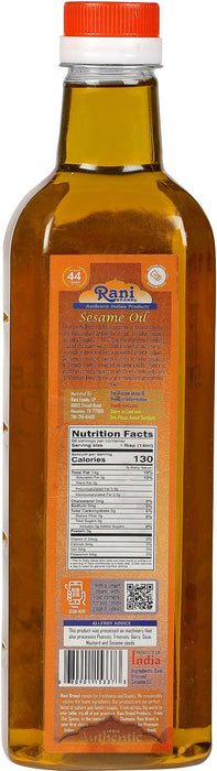 Rani Sesame Oil 33.8 Ounce (1 Liter) Cold Pressed | 100% Natural | NON-GMO | Kosher | Vegan | Gluten Free