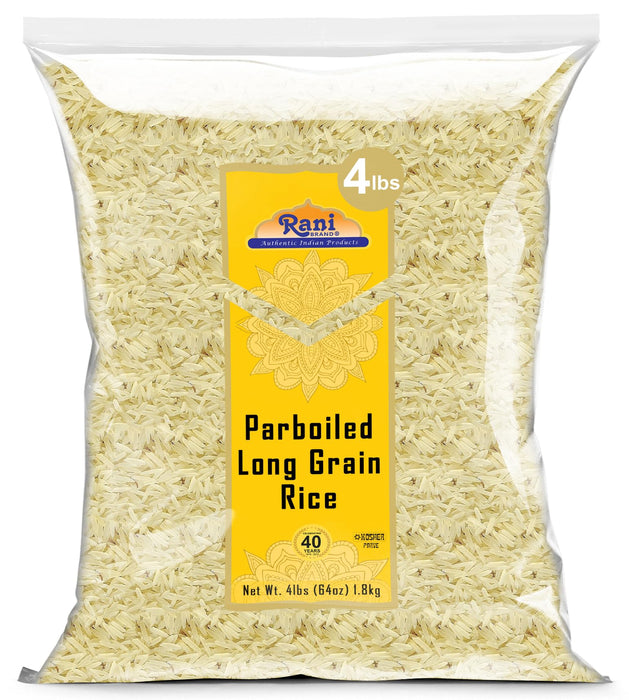 Rani Parboiled Long Grain Rice 64oz (4lbs) 1.81kg Bulk ~ All Natural | Gluten Friendly | Vegan | Non-GMO | Kosher | Product of USA