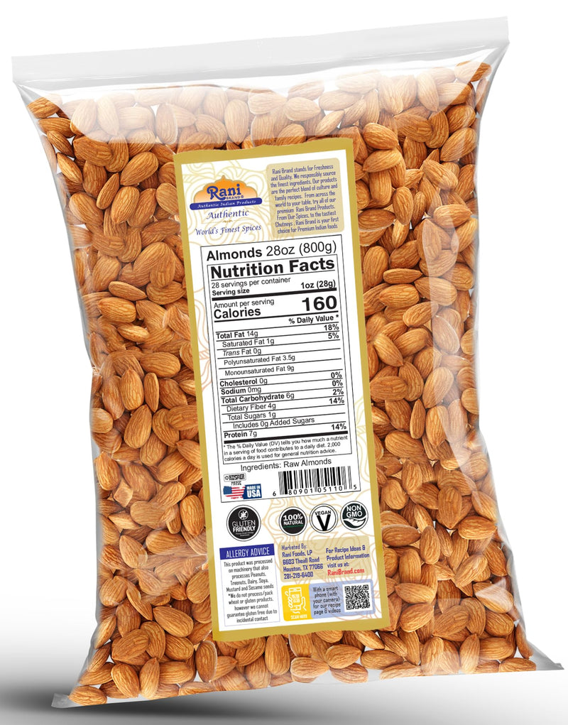 Rani Almonds Whole Raw {4 Sizes Available}