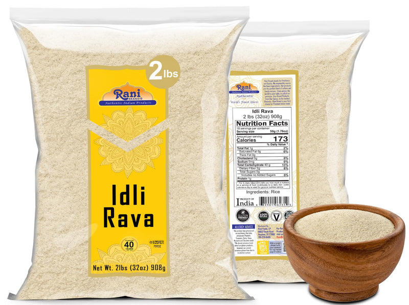 Rani Idly Rava (Parboiled Cream of Rice) 32oz (2lbs) 908g ~ All Natural | Vegan | Gluten Friendly | NON-GMO | Indian Origin
