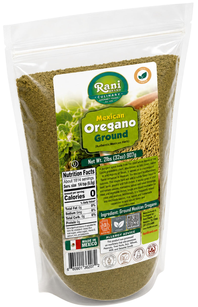 Rani Mexican Oregano Ground (Authentic Mexican Herb) 32oz (2lbs) 908g ~ All Natural | Gluten Free | NON-GMO | Kosher | Vegan | Sodium Free | Product of Mexico