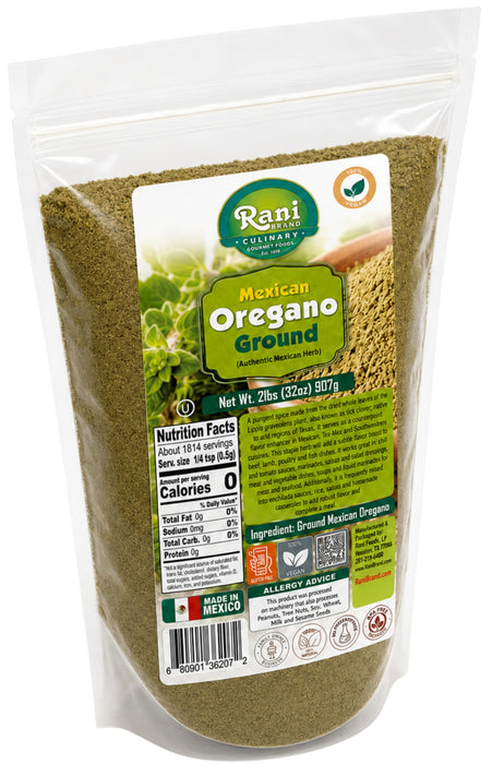 Rani Mexican Oregano Ground (Authentic Mexican Herb) 32oz (2lbs) 908g ~ All Natural | Gluten Free | NON-GMO | Kosher | Vegan | Sodium Free | Product of Mexico