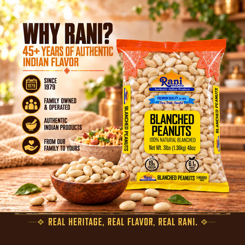 Rani Blanched Peanuts {4 Sizes Available}