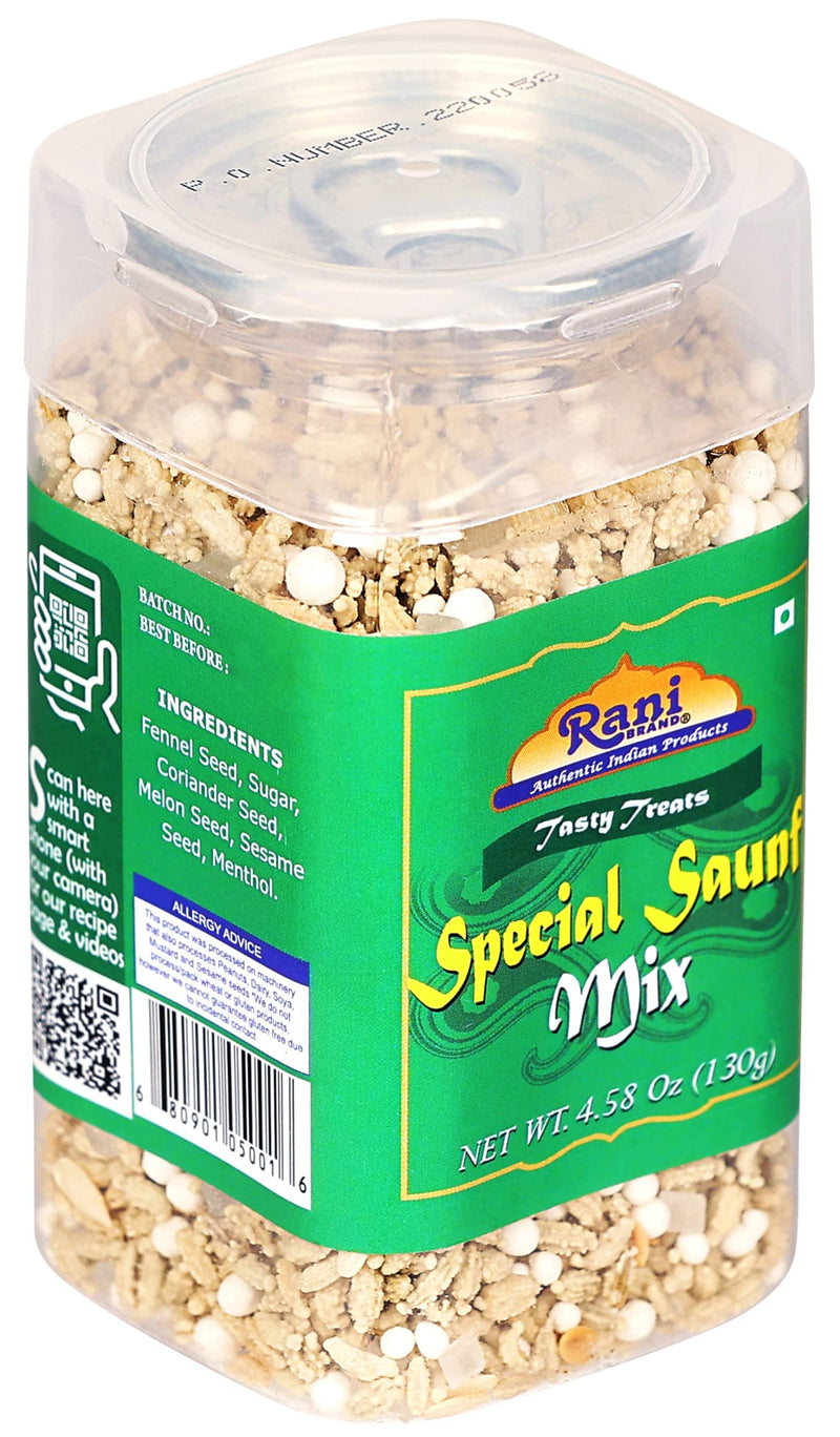 Rani Special Saunf Mix 4.58oz (130g) Vacuum Sealed, Easy Open Top, Resealable Container ~ Indian Tasty Treats | Vegan | Gluten Friendly | NON-GMO | Indian Origin