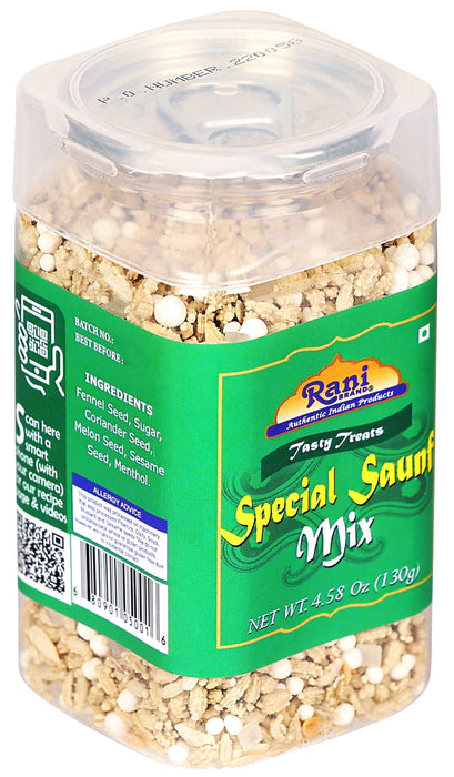 Rani Special Saunf Mix 4.58oz (130g) Vacuum Sealed, Easy Open Top, Resealable Container ~ Indian Tasty Treats | Vegan | Gluten Friendly | NON-GMO | Indian Origin