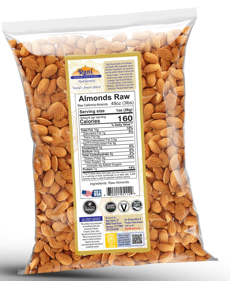 Rani Almonds Whole Raw {4 Sizes Available}