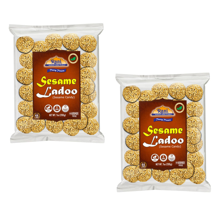 Rani Sesame Ladoo (Round Sesame Brittle Candy) 7oz (200g) {4 Sizes Available}