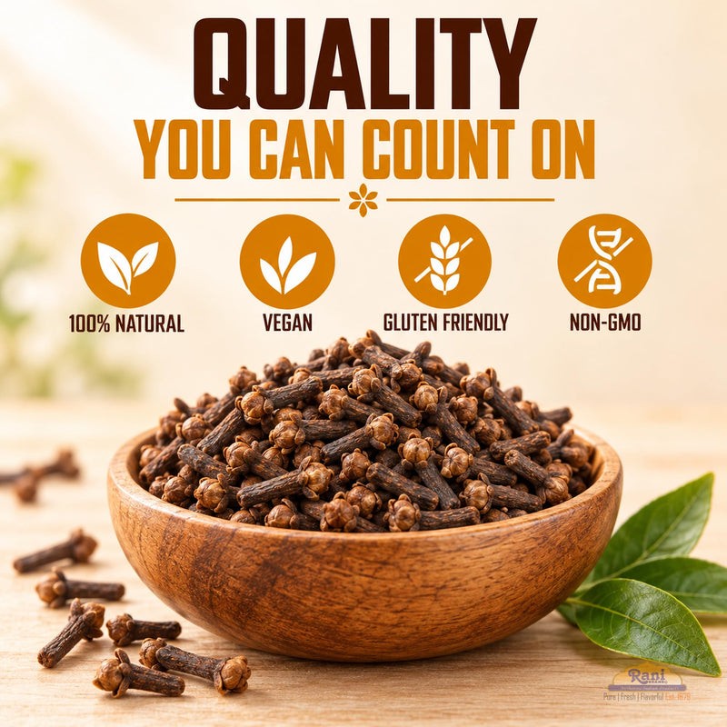 Rani Cloves Whole (Laung) 3.5oz (100g) Great for Food, Tea, Pomander Balls and Potpourri, Hand Selected, Spice ~ All Natural | NON-GMO | Kosher | Vegan