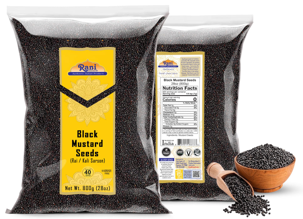 Rani Black Mustard Seeds Whole {10 Sizes Available}