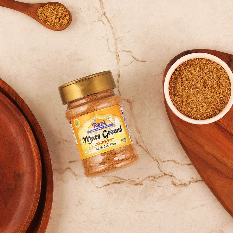 Rani Mace Ground (Javathri) Powder, Spice 2.5oz (70g) PET Jar ~ All Natural | Vegan | Gluten Friendly | NON-GMO | Kosher | Indian Origin