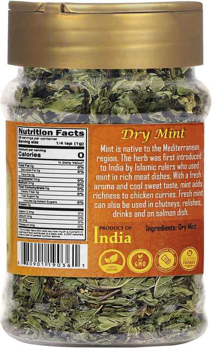 Rani Dry Mint Leaves (Podina Leaf) Spice, Dried Herb 1oz (28g) All Natural ~ Gluten Free Ingredients | NON-GMO | Kosher | Vegan | Indian Origin