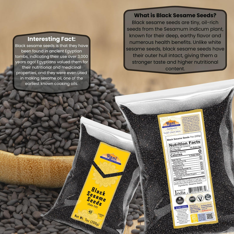 Rani Black Sesame Seeds {2 Sizes Available}